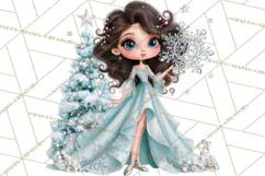 Whimsical Christmas Girls PNG Clipart, Holiday Characters Product Image 2