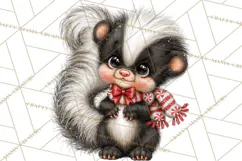 Peppermint Pals Christmas Animal Clipart PNG, Cute Candy Product Image 3