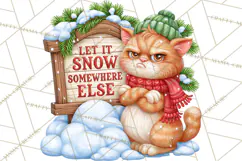 Let It Snow Christmas Winter Clipart PNG Product Image 3