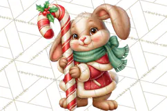 Candy Cane Lane Vintage Christmas Characters Clipart Product Image 3