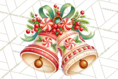 Candy Cane Lane Vintage Christmas Accents Clipart Product Image 2