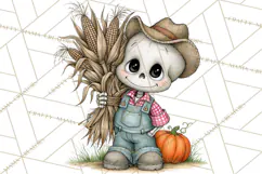 Halloween Farmhouse Monsters Clipart, Cute Halloween Farm Product Image 3