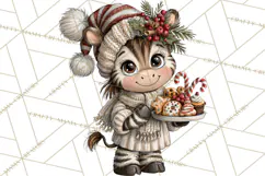 Jungle Christmas Clipart, Christmas Jungle Animals PNG Product Image 3