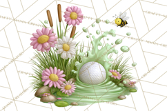 Whimsical Country Club Golf Clipart Argyle PNG Product Image 2