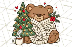 Cozy Christmas Clipart PNG, Cute Holiday Christmas Designs Product Image 3