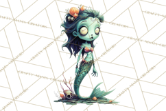 Cute Halloween Zombie Clipart PNG Product Image 2