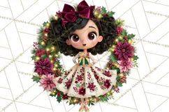 Whimsical Christmas Girls PNG Clipart, Holiday Characters Product Image 3