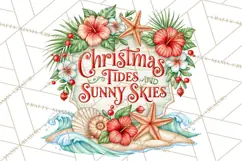 Tropical Christmas Beach Signs PNG, Christmas Quotes, Beach Product Image 4