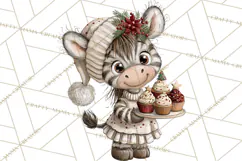 Jungle Christmas Clipart, Christmas Jungle Animals PNG Product Image 4