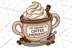 Sarcastic Coffee Clipart, Funny Coffee PNG Product Image 4