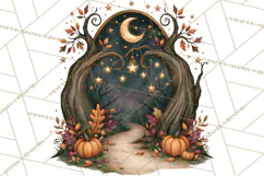 Vintage Halloween Places PNG, Halloween Magic Clipart Product Image 4