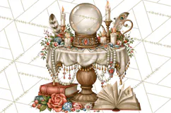 Enchanted Witch Market PNG Watercolor Clipart Product Image 3