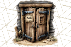 Old Saloon Western Alcohol Clipart PNG Product Image 3