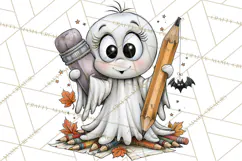 Schoolhouse Spirits, Halloween School Clipart PNG Product Image 3