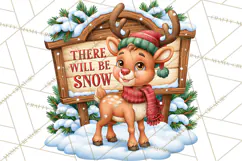 Let It Snow Christmas Winter Clipart PNG Product Image 4