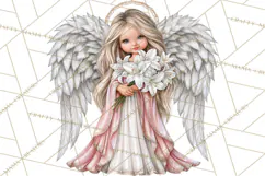 Christian Christmas Angel Clipart PNG Product Image 4