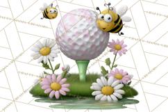 Whimsical Country Club Golf Clipart Argyle PNG Product Image 3