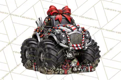 Christmas Monster Truck Clipart PNG Product Image 4