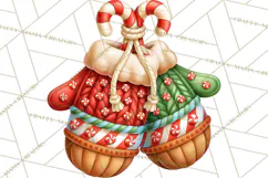 Candy Cane Lane Vintage Christmas Accents Clipart Product Image 3