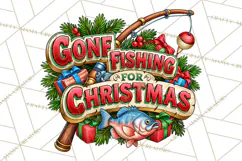 Christmas Fishing Clipart PNG Product Image 3