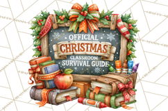 Christmas Teacher Chalkboard Quote PNG Product Image 5
