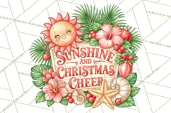 Tropical Christmas Beach Signs PNG, Christmas Quotes, Beach Product Image 5