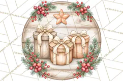 Religious Christmas Nativity Round Sign Clipart PNG Product Image 5