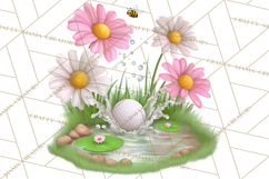 Whimsical Country Club Golf Clipart Argyle PNG Product Image 4