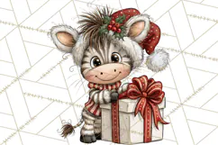 Jungle Christmas Clipart, Christmas Jungle Animals PNG Product Image 5