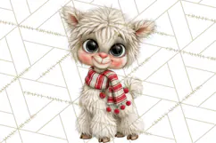 Peppermint Pals Christmas Animal Clipart PNG, Cute Candy Product Image 5