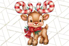 Candy Cane Lane Vintage Christmas Characters Clipart Product Image 5