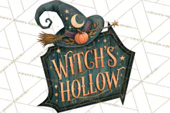 Vintage Halloween Signs PNG, Vintage Halloween Magic Clipart Product Image 5