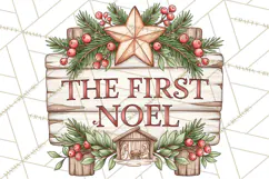 Religious Christmas Sign Clipart PNG | Nativity Designs Product Image 4