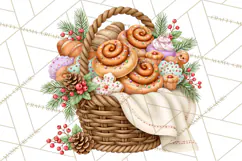 Highland Cow Christmas Village Clipart, Christmas Cow PNG Product Image 5