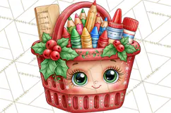 Christmas School Supplies & Teacher Clipart Product Image 5