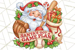 Christmas Baseball Clipart PNG Product Image 2