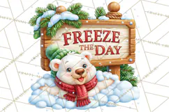 Let It Snow Christmas Winter Clipart PNG Product Image 2