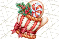 Candy Cane Lane Vintage Christmas Accents Clipart Product Image 2