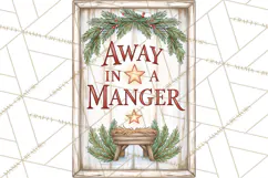 Religious Christmas Sign Clipart PNG | Nativity Designs Product Image 2