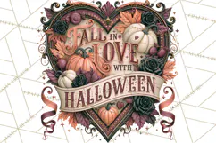 Retro Halloween Sign Clipart PNG Product Image 2