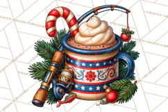Christmas Fishing Clipart PNG Product Image 2