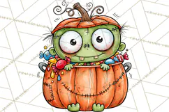Zombie Hollow Cute Zombie Halloween Clipart PNG Product Image 2