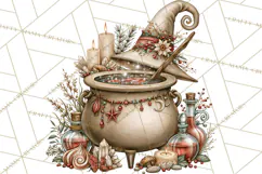 Enchanted Witch Market PNG Watercolor Clipart Product Image 5