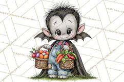 Halloween Farmhouse Monsters Clipart, Cute Halloween Farm Product Image 2