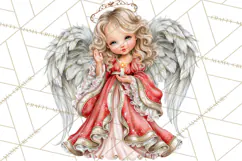 Christian Christmas Angel Clipart PNG Product Image 2