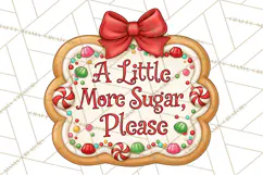 Gingerbread Christmas Signs PNG, Cute Christmas Sayings Product Image 2