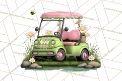 Whimsical Country Club Golf Clipart Argyle PNG Product Image 5