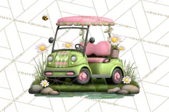 Whimsical Country Club Golf Clipart Argyle PNG Product Image 5