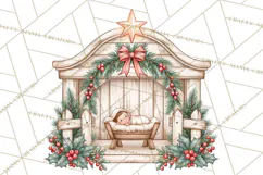 Religious Christmas Sign Clipart PNG | Nativity Designs Product Image 4
