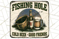 Vintage Man Cave Funny Clipart, Beer Png, Hunting, Bar Sign Product Image 4